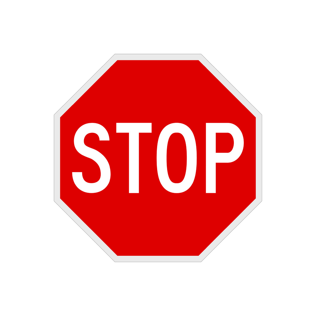 Belgian 'stop' road sign.